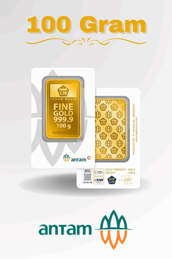 Jual Emas Batangan 100 Gram LM Antam