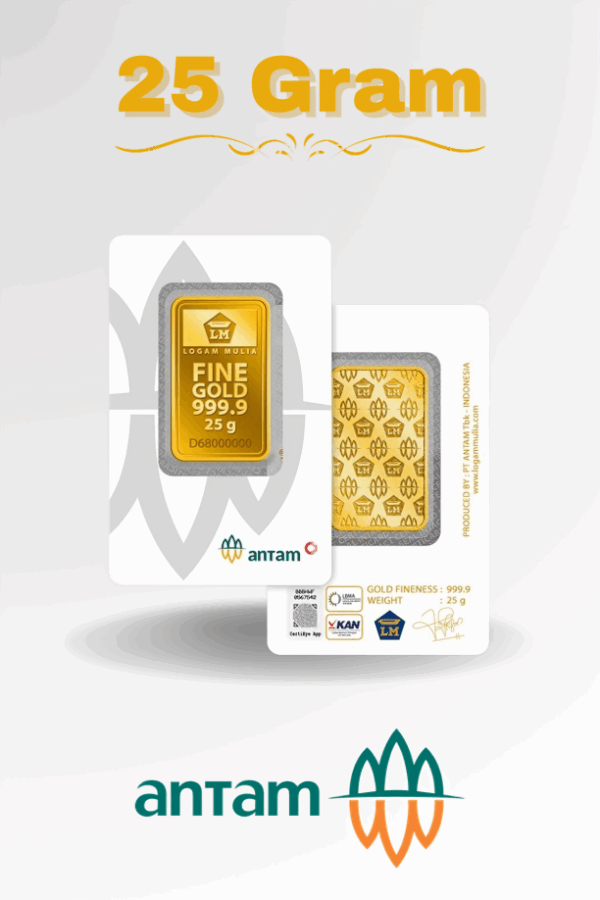 Jual Emas Batangan 25 Gram LM Antam